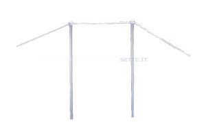 Corrimano per passerella in alluminio anodizzato