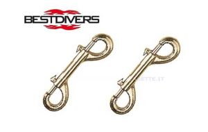 MOSCHETTONE DOPPIO IN BRONZO 120mm BLISTER 2 PEZZI