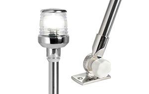 Luce di fonda 360° Asta abbattibile cm  60 Luce LED INOX