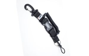 Clip spirale anima in kevlar con moschettone PL0004