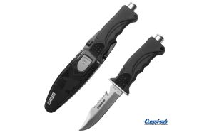 Coltello Cressi Sub Skorpion per la subacquea completo con fodero
