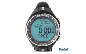 Orologio Cressi Sub King Nero computer per Apnea
