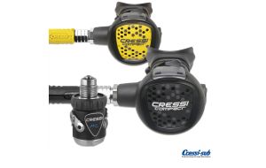 Erogatore Cressi Sub MC9 XS Compact Nero DIN 300 con Octopus