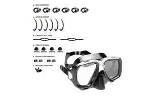 Maschera Mares Rover NERA set 6 pezzi con accessori