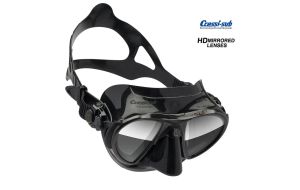 Maschera Cressi Sub Nano dark in silicone lenti a specchio