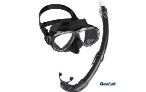 Maschera Cressi Sub Perla Nera in silicone con boccaglio