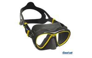 Maschera Cressi Sub Quantum Nero-Giallo anti appannamento