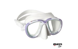 Maschera Mares Tana in silicone Bianco - Viola