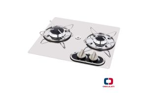 Piano cottura 2 Fuochi cm 38x36 Inox con fermapentole