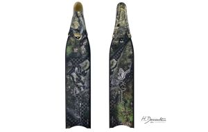 Pinne in carbonio mimetiche H.dessault Fast Camo Med by C4