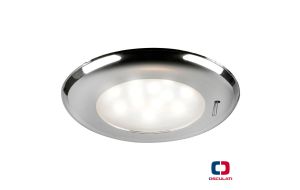 Plafoniera a Led SOLE Silver Ø 77 mm con interruttore