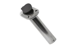 Portacanna incasso inox con tappo Nero