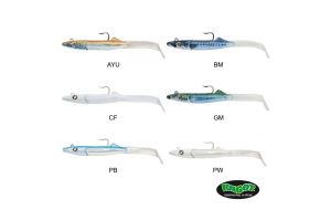 Artificiale Raglou Hybrid in silicone con testa piombata 2 pezzi