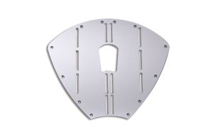 Piastra di protezione della prua in Acciaio Inox mm 320x279 con foro