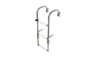 Scaletta Barca Inox 3 Gradini Pieghevole Arcuata 670 cm