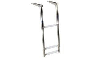 SCALETTA INOX TELESCOPICA 3 GRADINI PER PLANCETTA Larg. 30cm