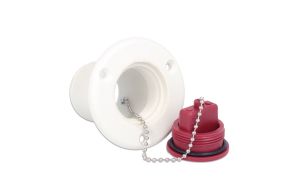 Tappo imbarco CE in nylon per Diesel per tubo Ø 50mm ROSSO