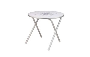 Tavolo Per Barca Pieghevole in Alluminio Diametro cm 60 Altezza cm 51