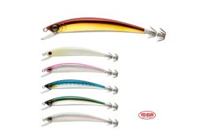 Totanara Yo-Zuri Crystal Minnow EGI calamari a traina