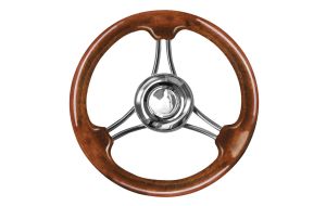 Volante Nautico Corona  Ø mm 350mm  MOGANO